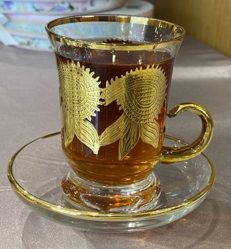 بيالات كريستال نقش ليزر 6 قطعه