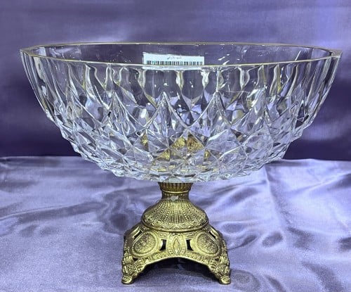 سله كريستال حجم وسط ذهبي