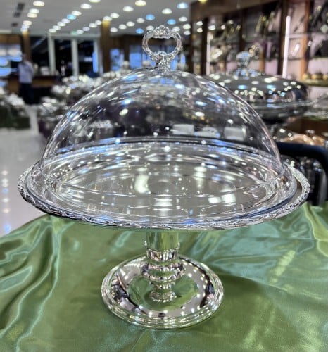 ستاند كيك بغطاء كريلك قطر ٣٣ سم