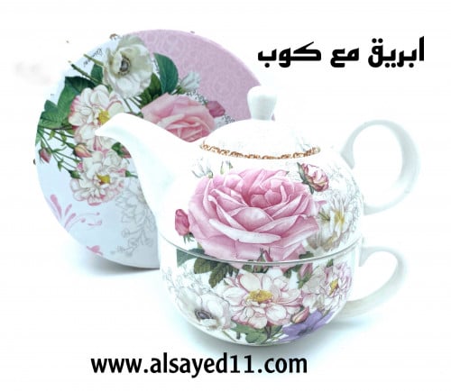 Jug with porcelain cup