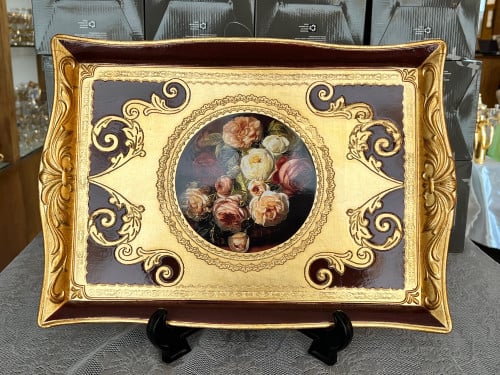 Italian wood tray length 49 cm