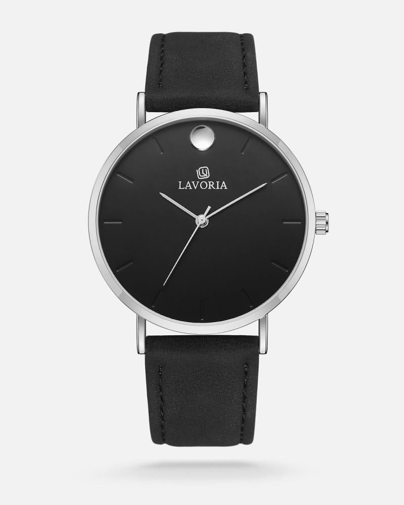 ساعة رجالية جلد بتصميم كلاسيكي