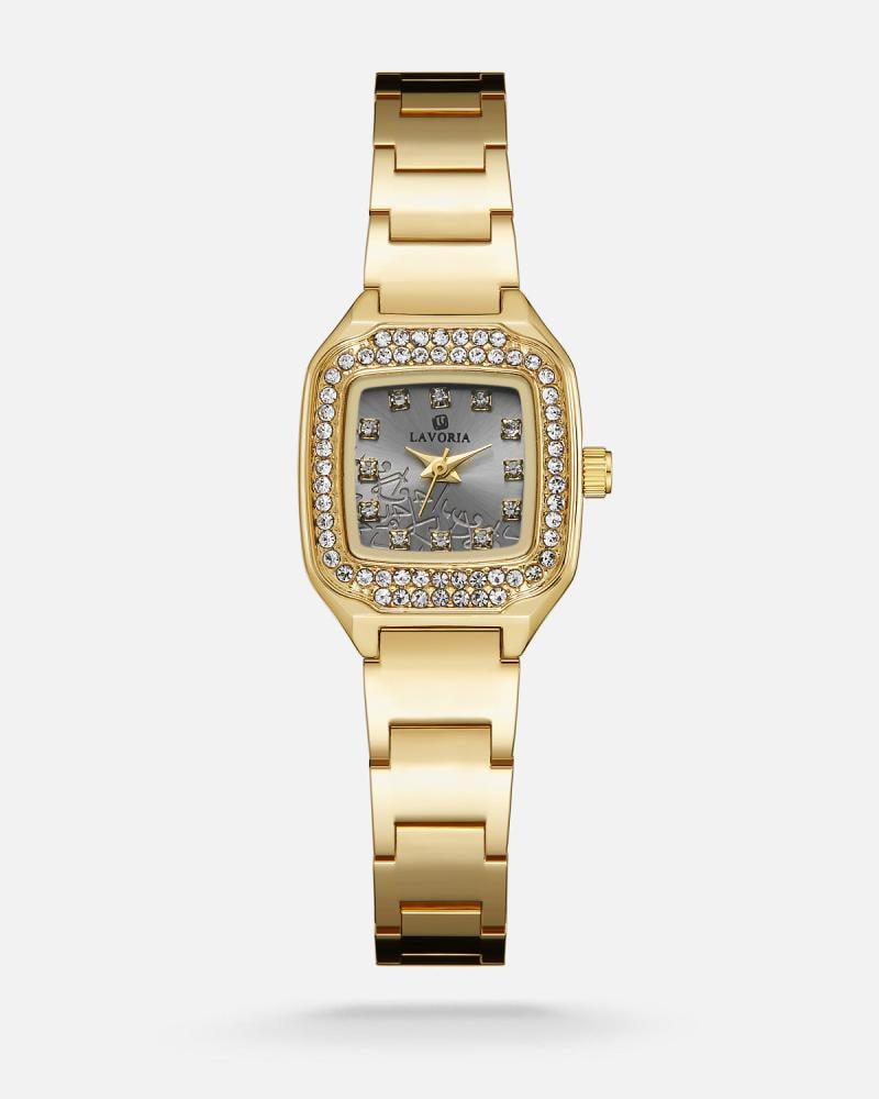 ساعة نسائية بتصميم انيق بلون ذهبي