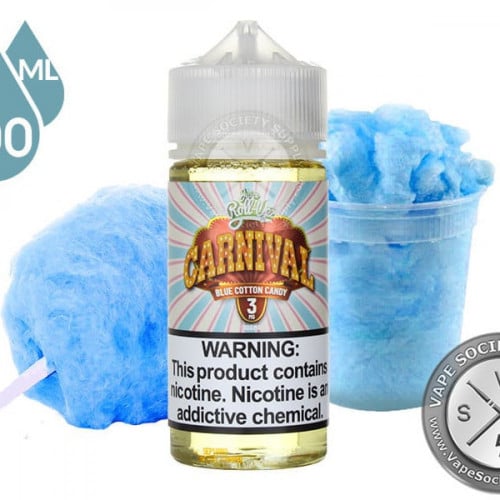 نكهة فيب شعر بنات كرنفال من شركة رول ابز كبيرة carnival blue cotton candy