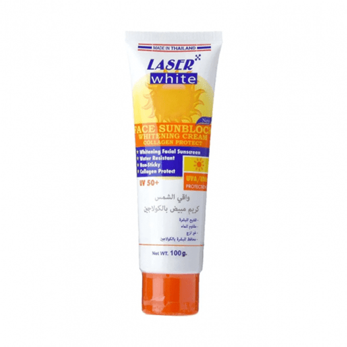 Laser White Sunscreen and Skin Brightening Cream with Natural