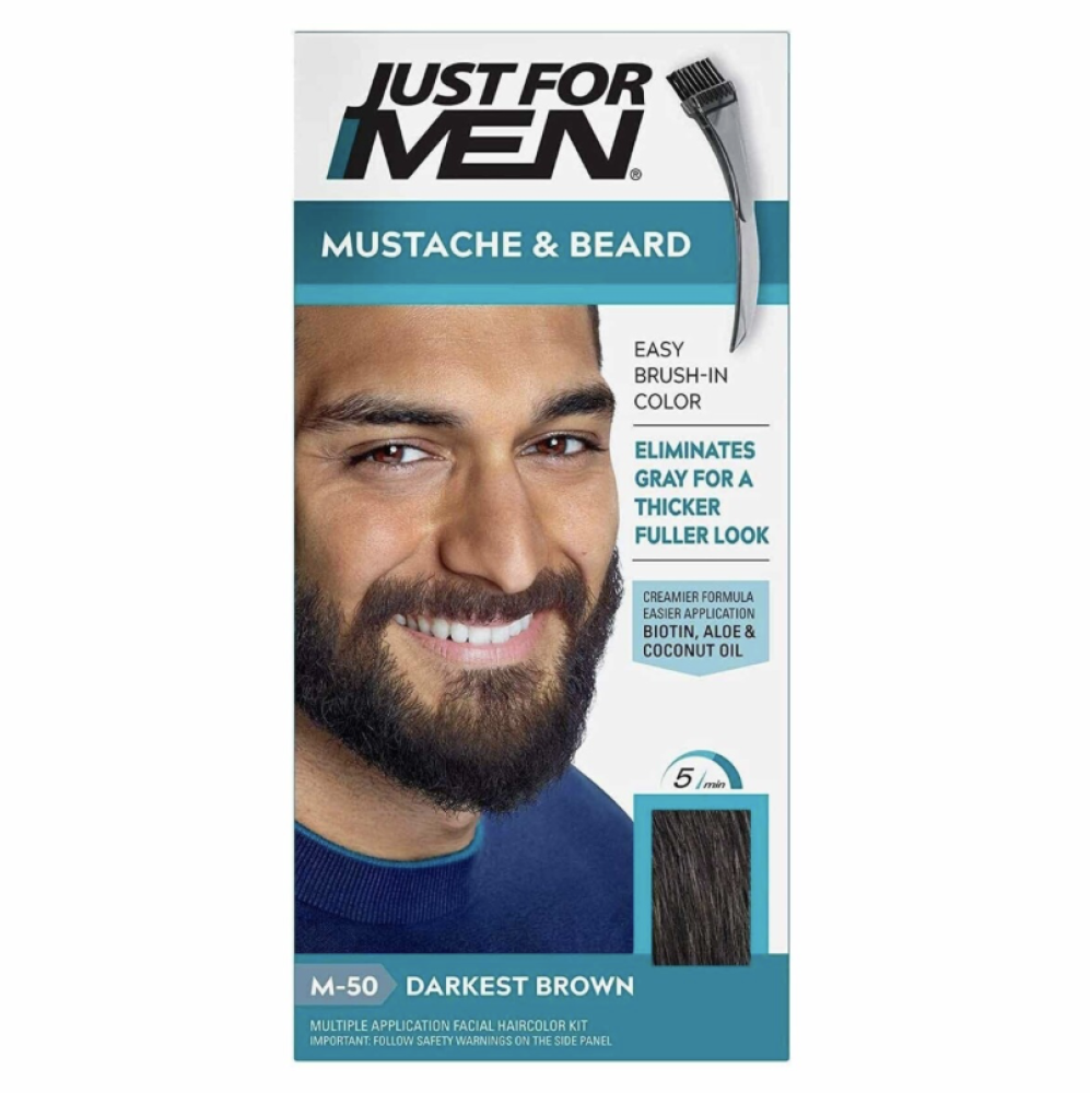 جاست فور مين صبغة شوارب واللحية بني غامق جدا M-50