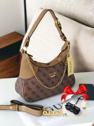 حقيبة جلد فاخرة وسط نسائية  بيج كاكيL