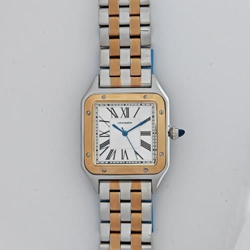 ساعة رسمية فاخرة تصميم سانتوس دو كارتييه رجالية من لويس مارتن