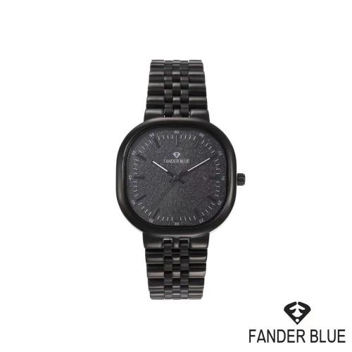 ساعة مربعة عصرية أسود رجالي من فاندربلو