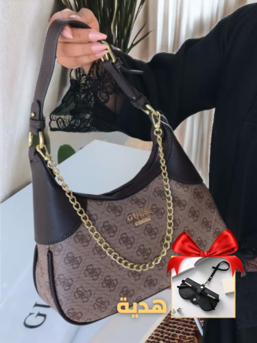 حقيبة جلد فاخرة وسط نسائية  بني