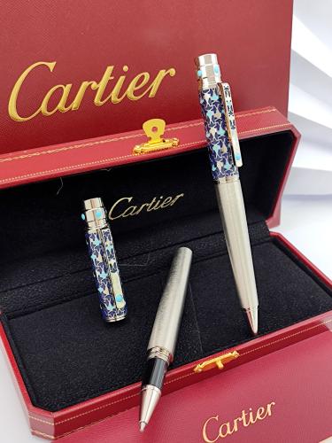 قلم رسمي فاخر  رجالي تصميم سانتوس Cartier أزرق سماوي