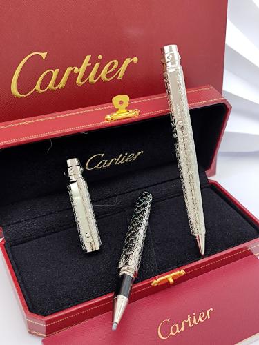 قلم رسمي فاخر  تصميم سانتوس Cartier فضي