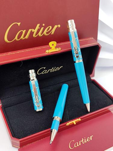 قلم رسمي فاخر  تصميم سانتوس Cartier سماوي