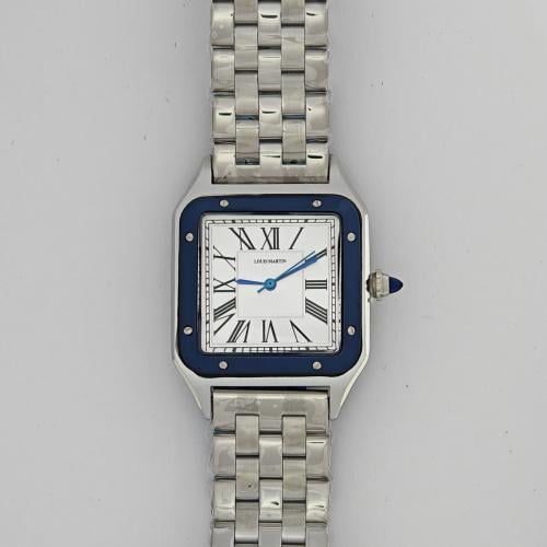 ساعة رسمية فاخرة تصميم سانتوس دو كارتييه رجالية من لويس مارتن