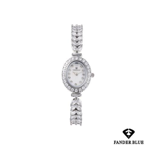 ساعة سهرة بيضاوي فص زركون نسائية من FANDER BLUE