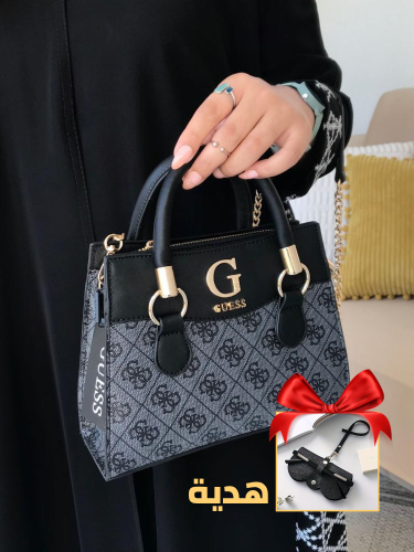 حقيبة فاخرة متوسطة تصميم GUESS نسائية رمادي