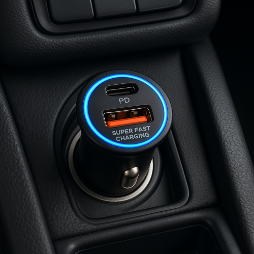شحان سيارة منفذين USB-TypC