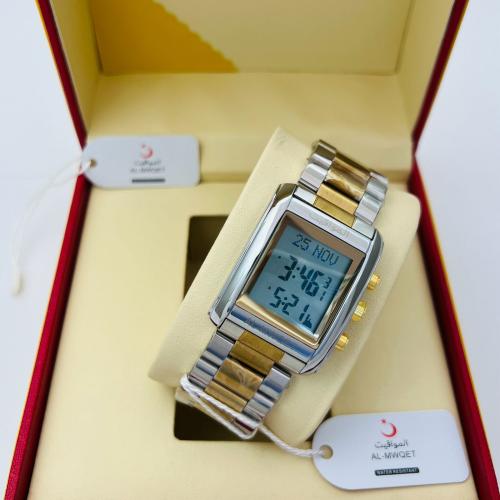 ساعة المواقيت الإسلامية مستطيل رقمي متعددة الخدمات