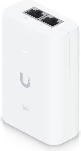 Ubiquiti Networks 30W PoE+ Adapter, Up to 30W PoE+ Output, RJ45 Data Input, Grounded AC Cable, LED Status Indicator, Surge & Overcurrent Protection, White | U-PoE+