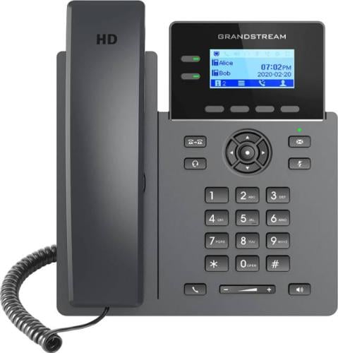 Grandstream Networks IP Phone, Supports 2 Lines & 4 SIP Accounts, Supports 5 Way Audio Conferencing, Electronic Hook Switch, Black | GRP2602P