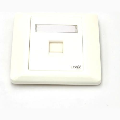 لوجكس فيش جداري مخرج واحد (Faceplate 1 Port) - كود LXA10