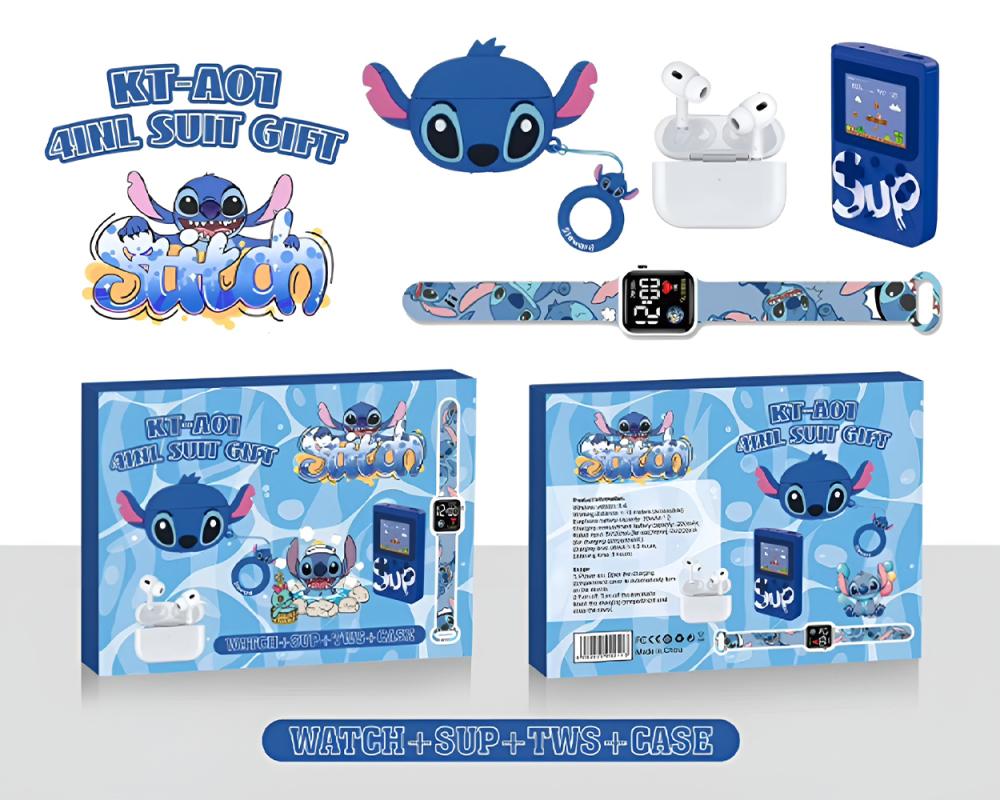 بكج  الالعاب ساعة وسماعة مع جهاز العاب محمول