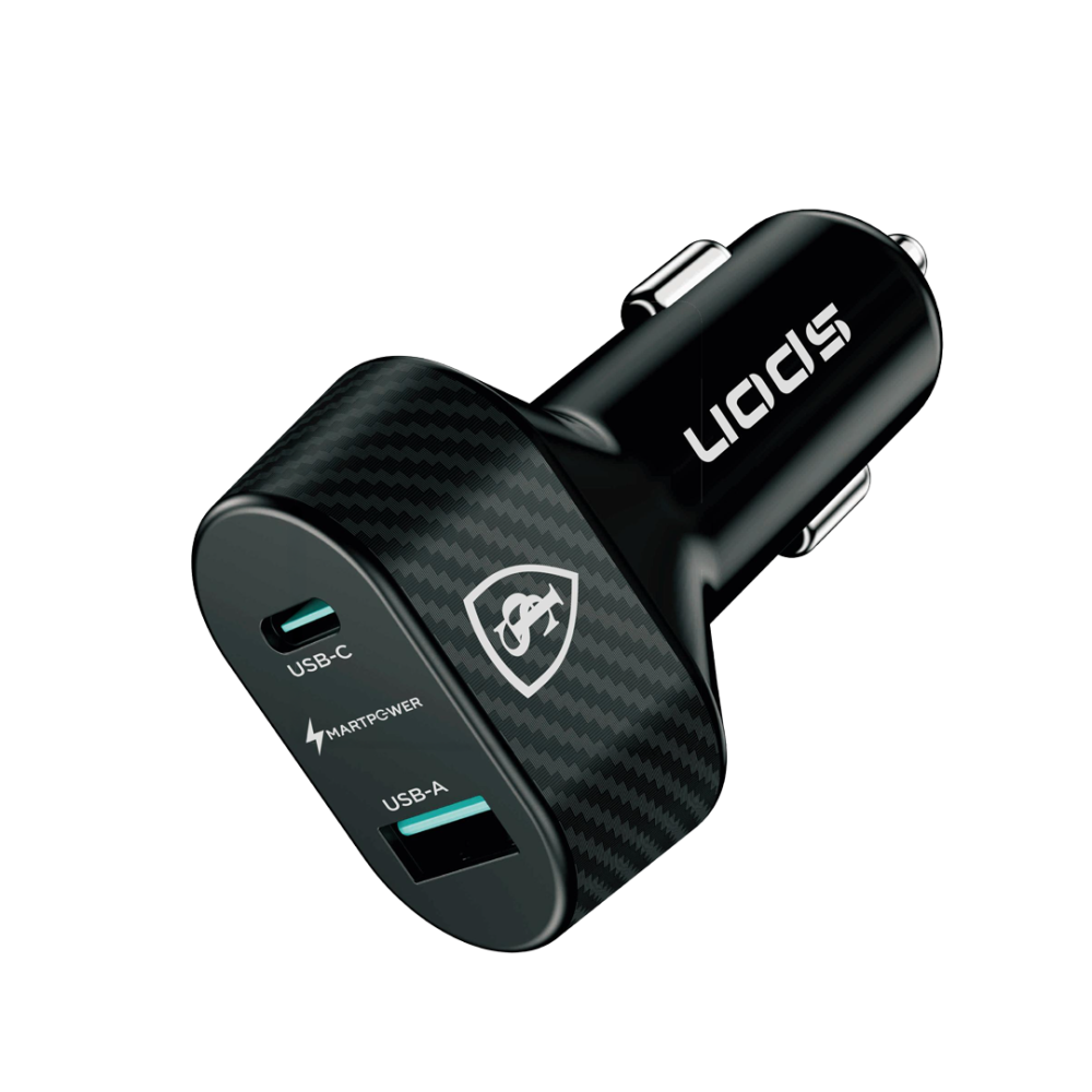 شاحن سياره منفذين سريع بقوة 48 واط PD + USB