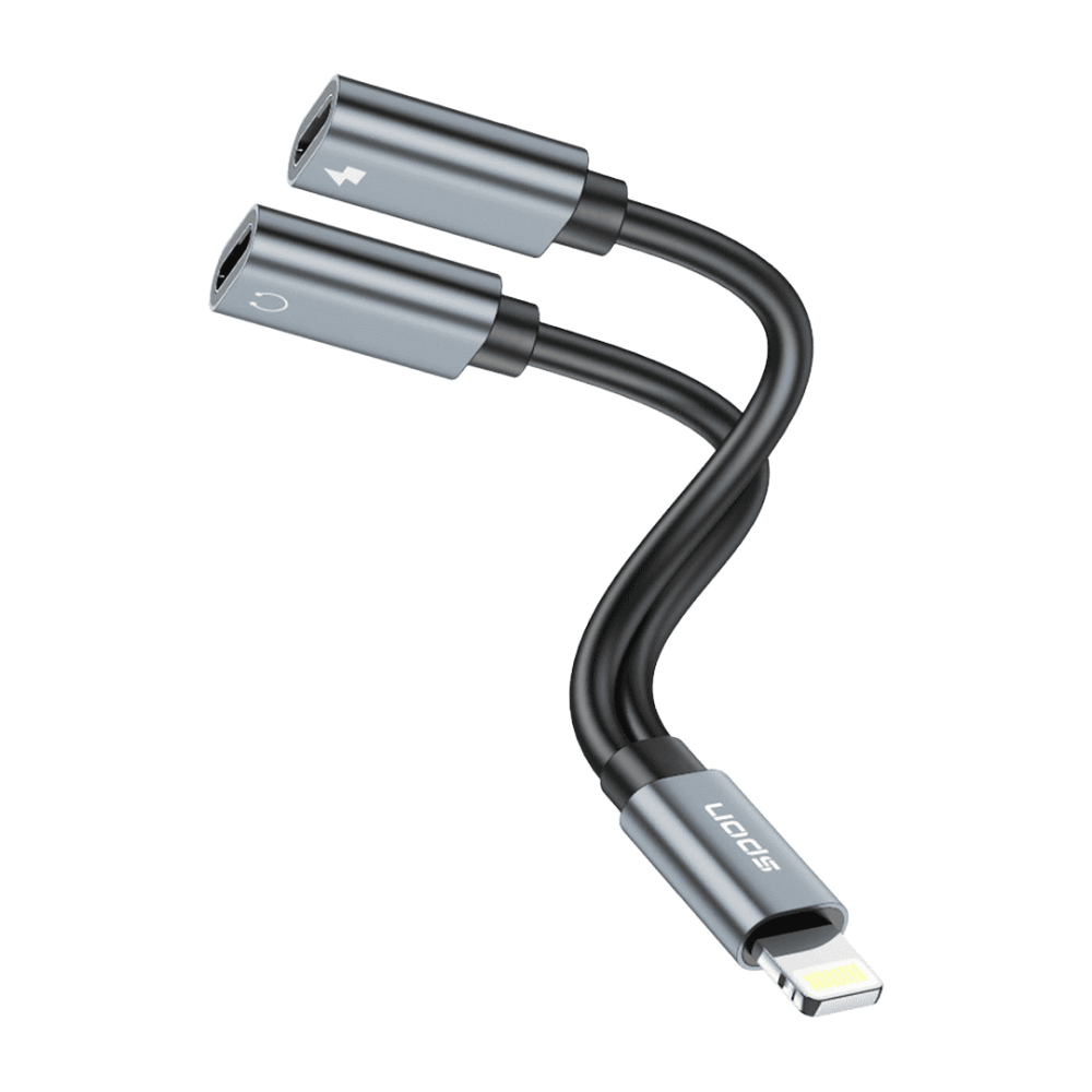 تحويلة مخرجين سماعة وشاحن للايفون ماركة SPON