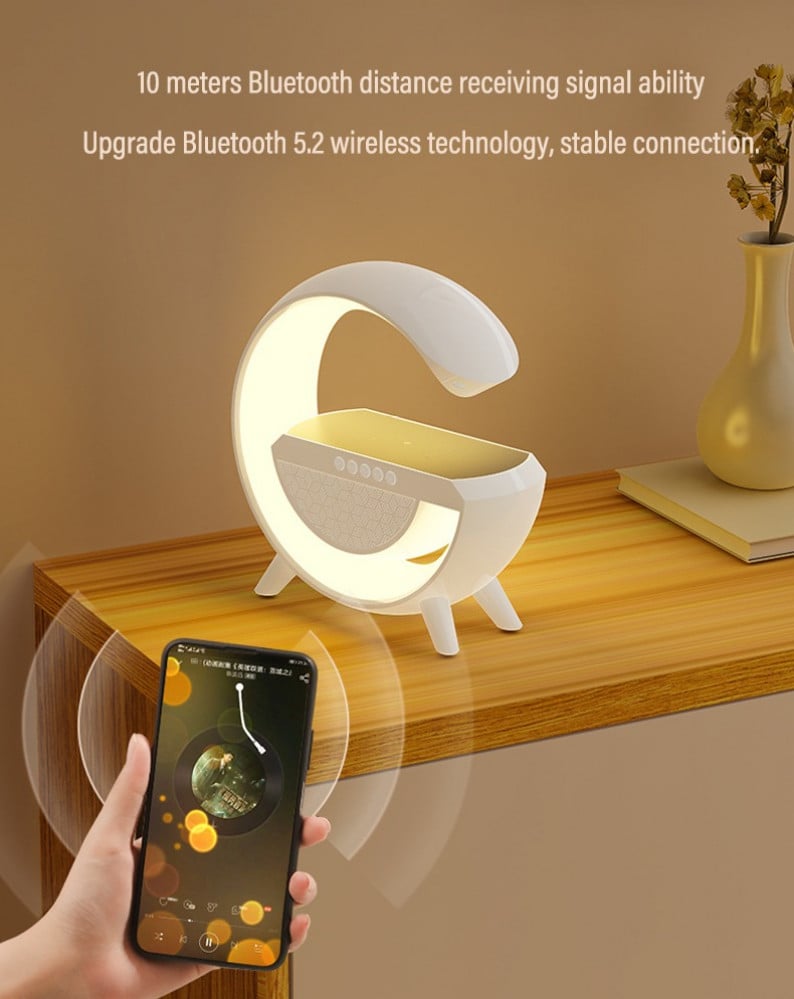 3 in 1 multifunctional wireless charging pad - lighting + speaker + 15W  wireless charger - متجر سبون