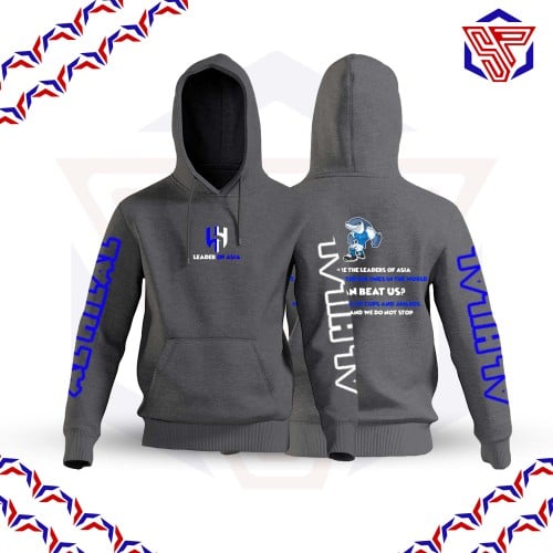 Leader Of Asia Hoodie رمادي غامق