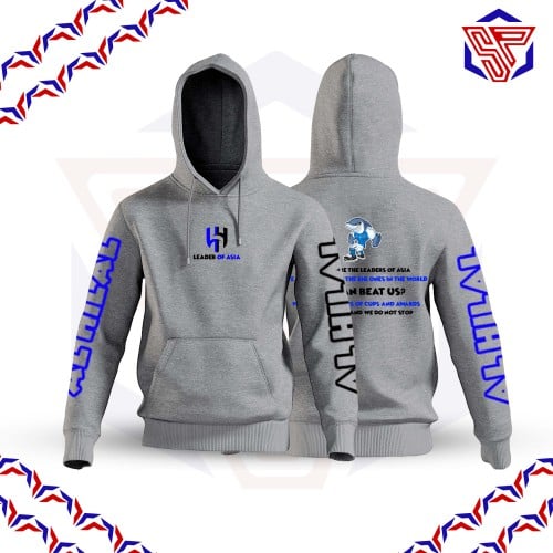 Leader Of Asia Hoodie رمادي فاتح