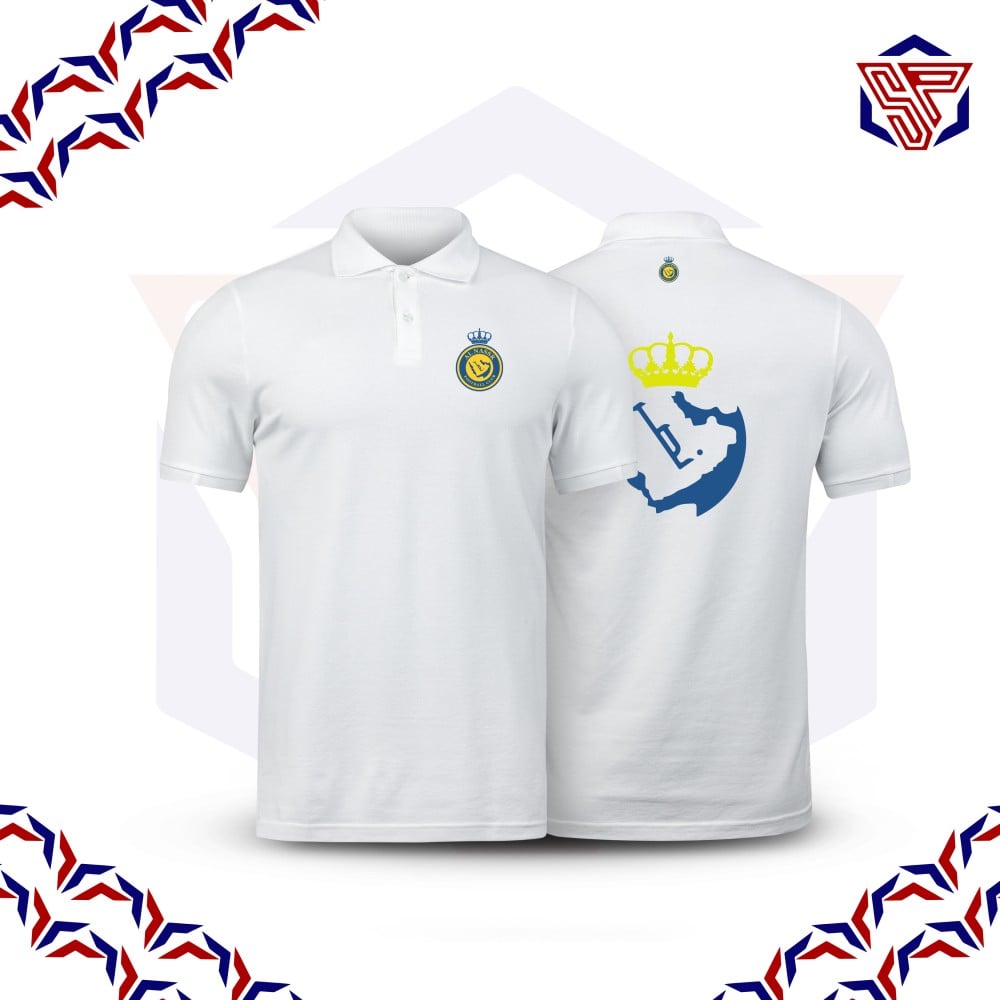 بولو شيرت بشعار نادي النصر (أبيض)