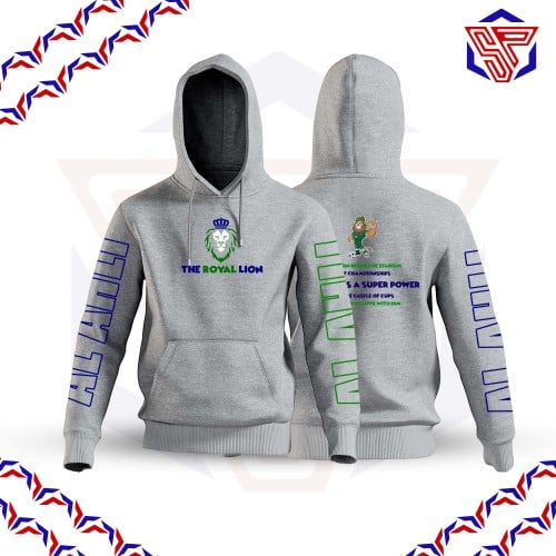 Royal Lion Hoodie رمادي فاتح