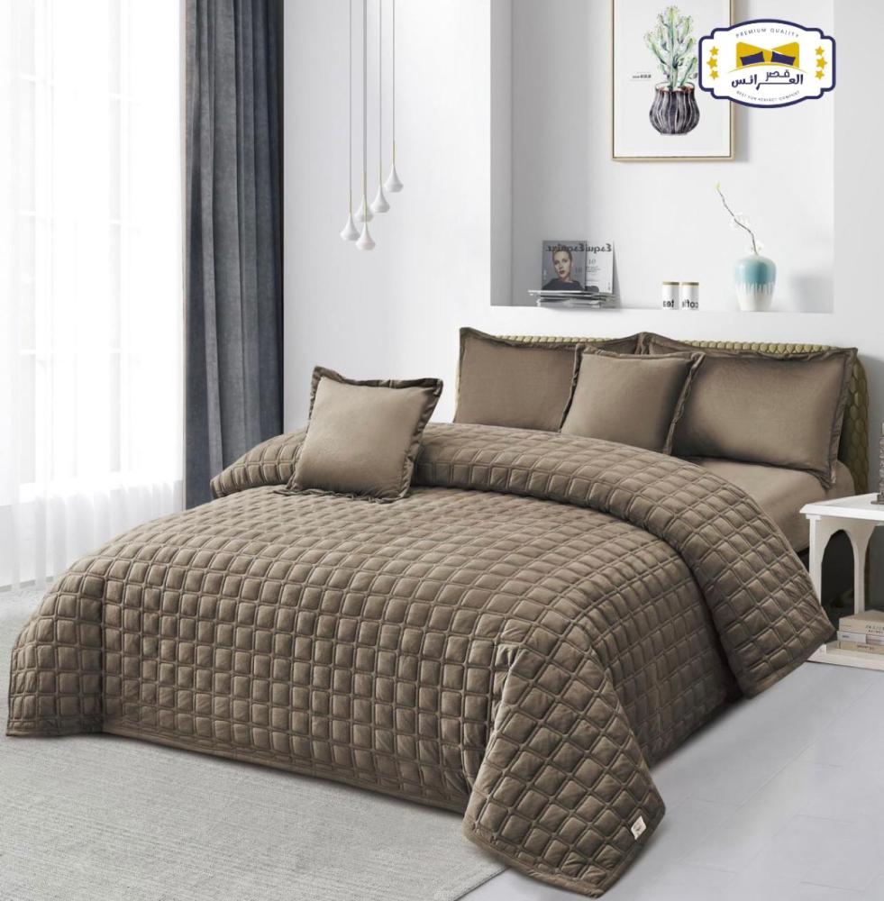 مفرش شتوي مضغوط مخمل سادة نفر ونص