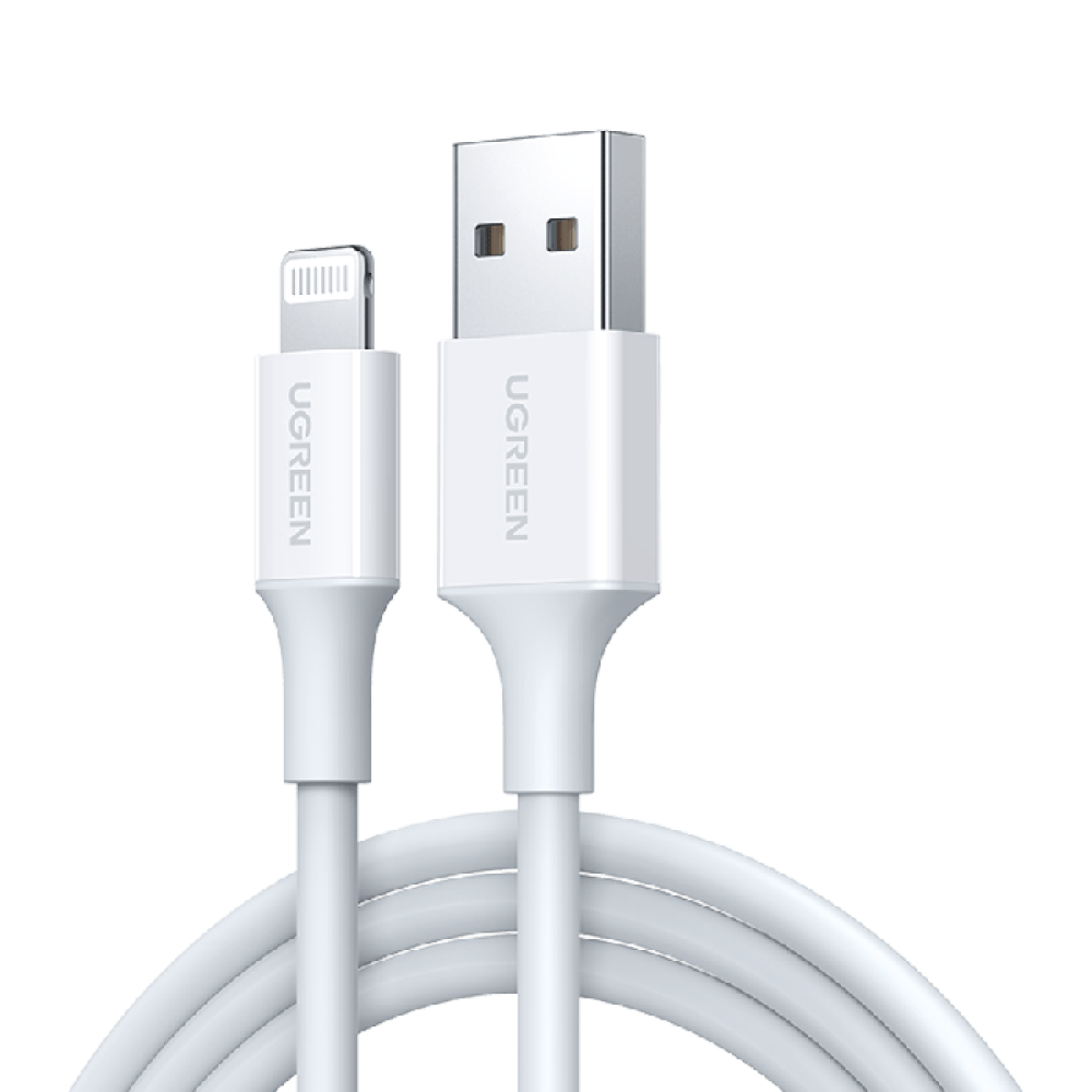 سلك شاحن يوجرين USB إلى آيفون بطول 2 م - أبيض