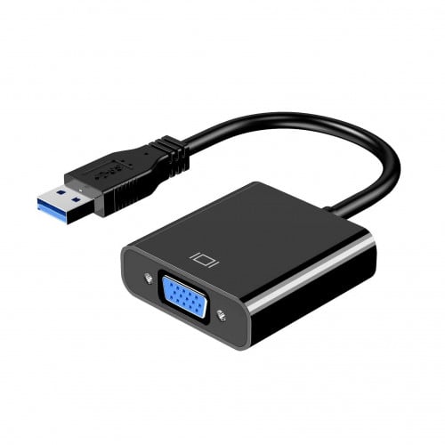 كابل محوّل من USB 3.0 إلى VGA أسود