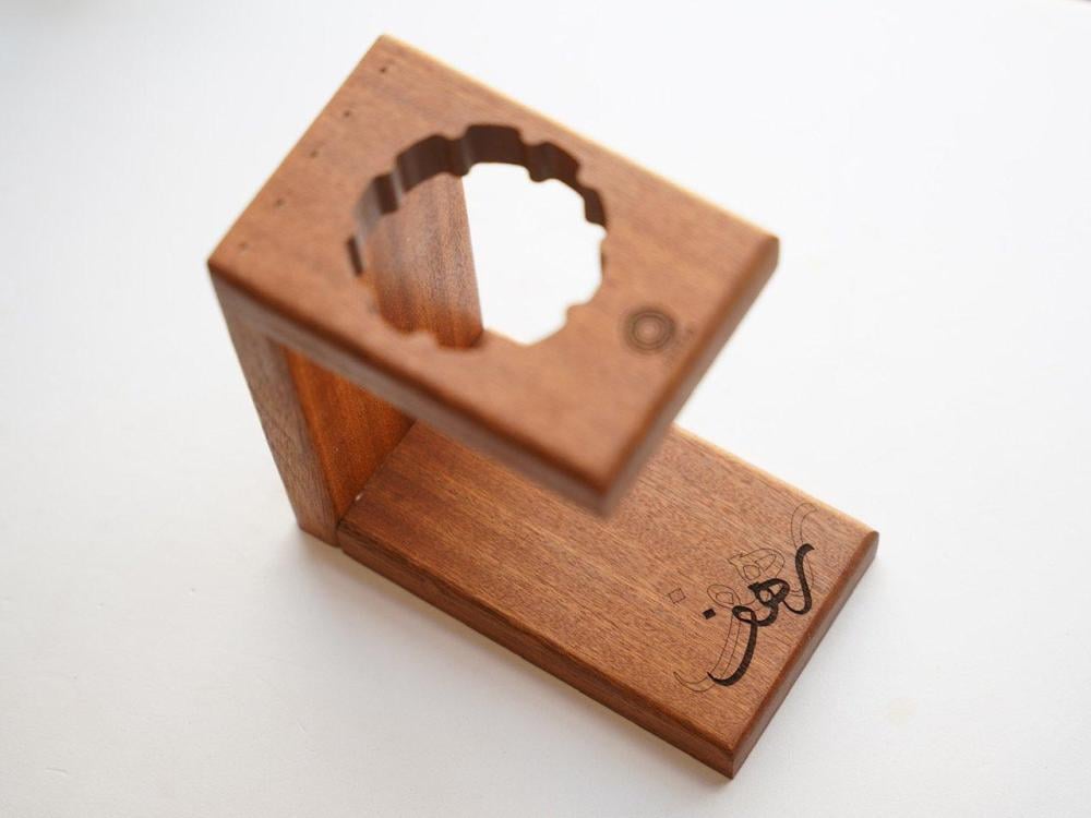 قاعدة v60 خشب طبيعي