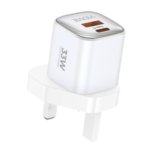 فيدفي شاحن جداري Gan  بمنفذين USB-A و USB-C قدرة 33 واط