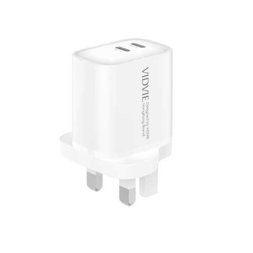 فيدفي شاحن جداري سريع بمنفذين Type-C وتقنية GaN – قدرة 33 واط