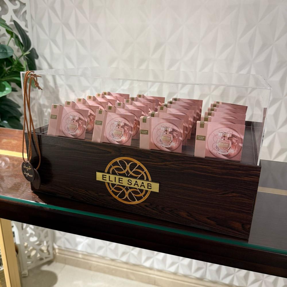 بكج بوكس فخم فيه 24 عطر ايلي صعب عينات الابيض
