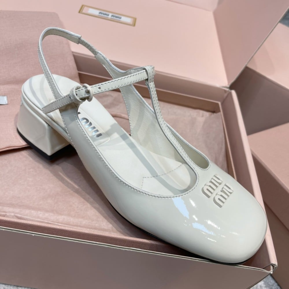 White miu miu heels