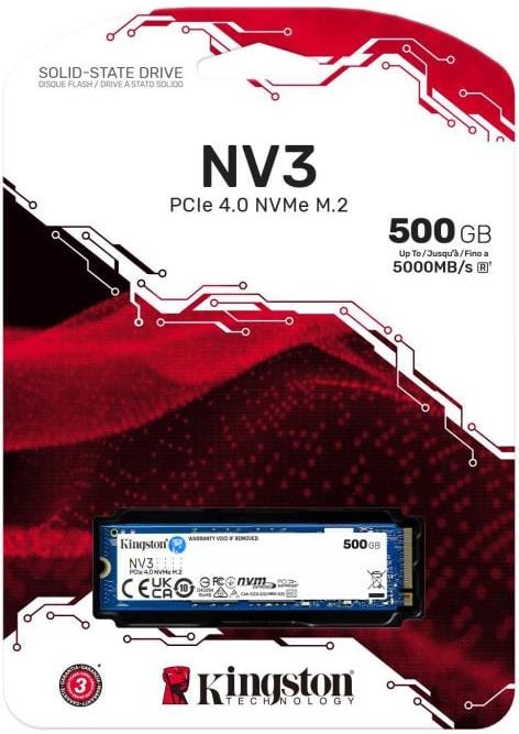 قرص SSD داخلي Kingston NVMe PCIe بسعة 500GB
