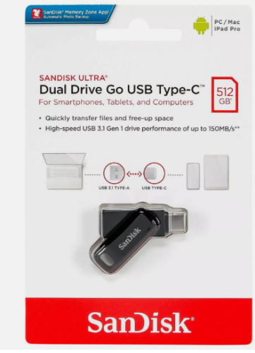 فلاش سان ديسك يو اس بي تايب سي 512 جيجا-SANDISK UL...