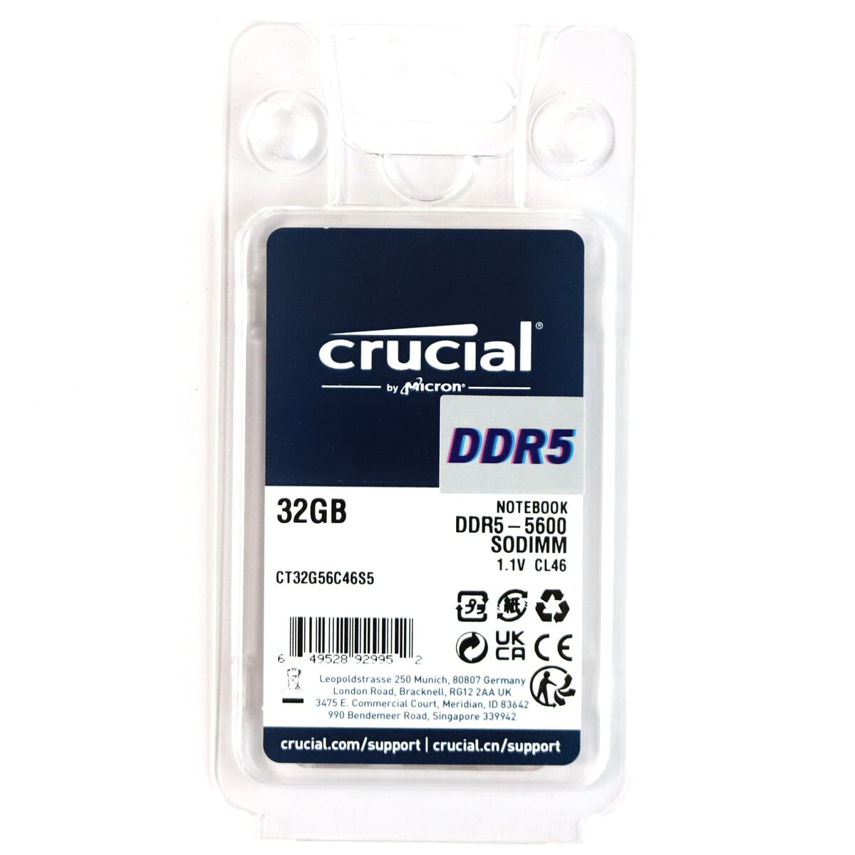 Crucial 32GB DDR5-5600 SODIMM Laptop RAM | دارات - DARAT