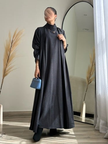Abaya + dress - عباية وفستان #3