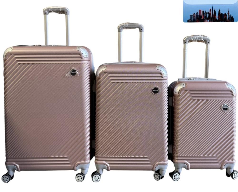 Rose Gold 3-Piece Travel Bag Set with Protective Case Best