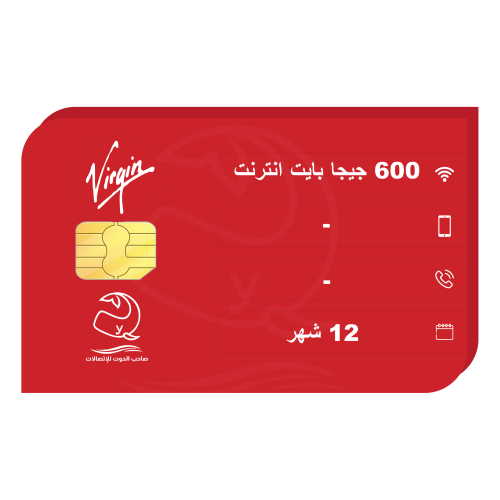 شريحة انترنت فيرجن 600 جيجا بايت لمدة 12 شهر