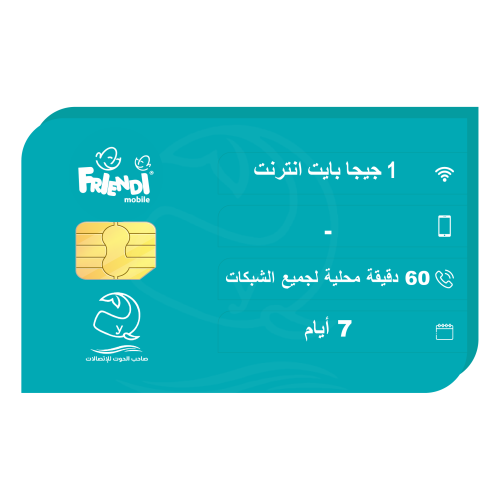 شريحة فرندي 1 جيجا لمدة 7 أيام
