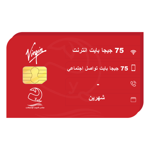 شريحة انترنت فيرجن 75 جيجا بايت لمدة شهرين