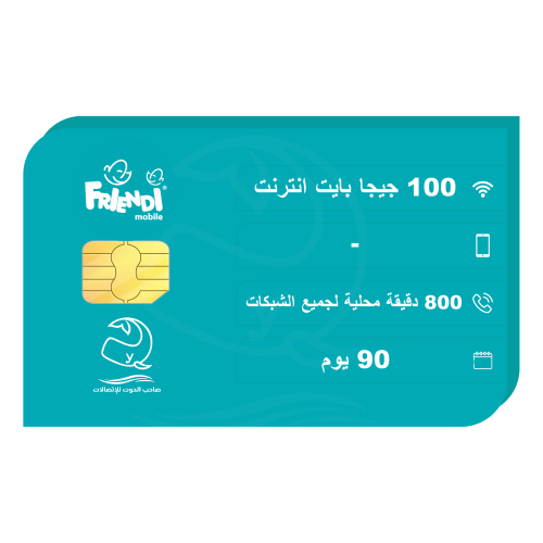 شريحة فرندي 100 جيجا لمدة 90 يوم